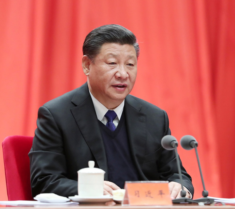 1月11日,中共中央总书记、国家主席、中央军委主席习近平在中国共产党第十九届中央纪律检查委员会第二次全体会议上发表重要讲话。